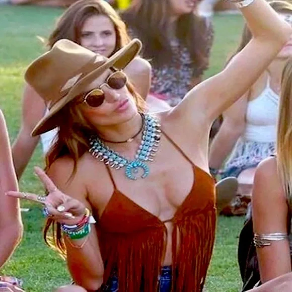 New Turquoise Squash Blossom Necklace - Picture 3 of 6